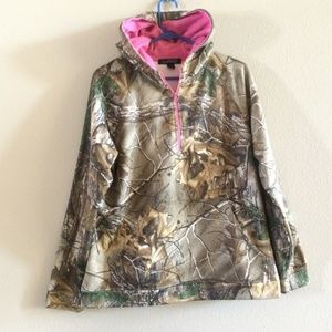 ✔️Gander Mountain Guide Series Camo 1/4 Zip Hoodie Size L